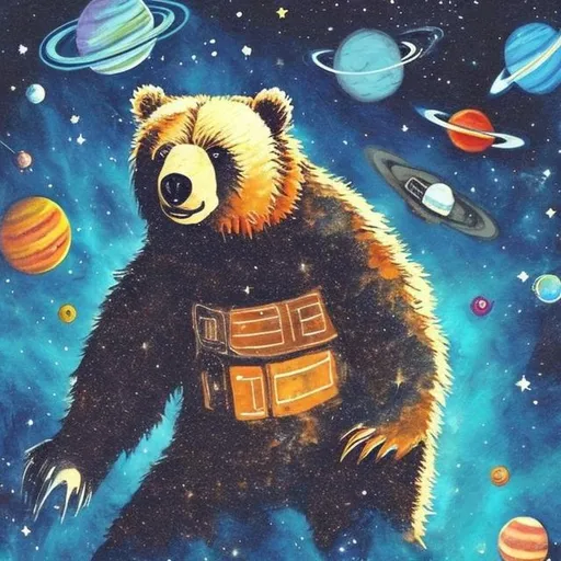 Prompt: space bear, surprise me
