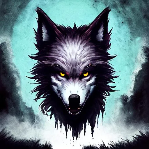 Prompt: a werewolf,album cover