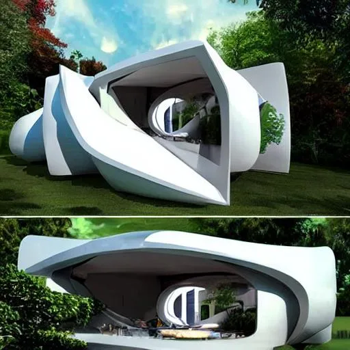 Prompt: futuristic houses