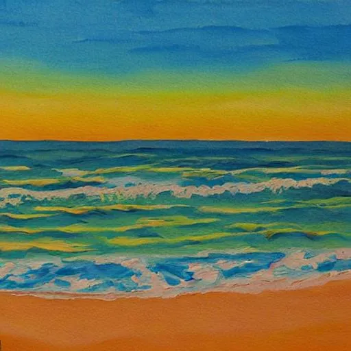 Sunset and Ocean Painting for Kids — Left Coast Art Studio