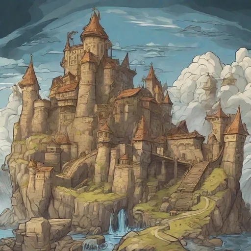 Prompt: The Impregnable Fortress Odin, masterpiece, best quality, in cartoon style
