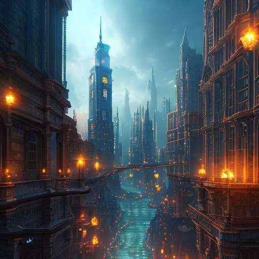 Prompt: Side of city, 8k, fantasy art, mystical warm lighting, photorealistic, daytime, humanoid