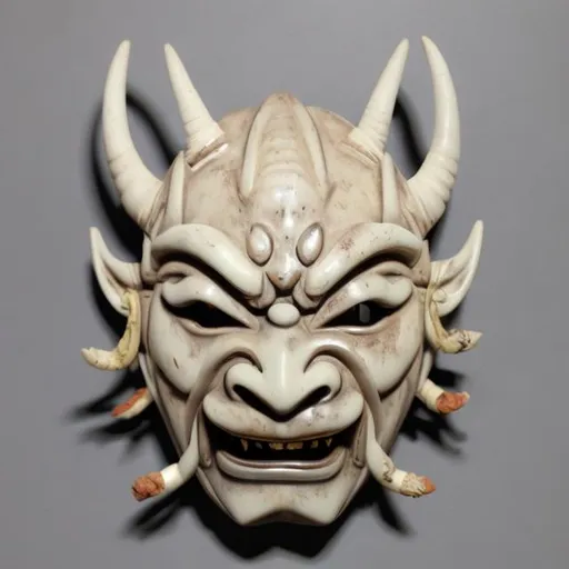 Prompt: oni, ivory mask