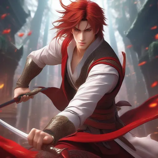 Prompt: Zerif 1male (Red side-swept hair covering his right eye) 8K, UHD, best quality,

Digital illustration in manga style of a rogue in a duel against a divine creature, Key Art, Fantasy Illustration, award winning, Artstation, intricate details, realistic, Hyperdetailed, 8k  illustration in manga style of a rogue in a duel against a divine creature. Magical sparkle. By Greg Rutkowski, Ilya Kuvshinov, WLOP, Stanley Artgerm Lau, Ruan Jia and Fenghua Zhong, trending on ArtStation, made in Maya, Blender and Photoshop, octane render, excellent composition, cinematic atmosphere, dynamic dramatic cinematic lighting, aesthetic, very inspirational, arthouse

Digital illustration in manga style of a rogue in a duel against a divine creature. Magical light night, trending on artstation

Digital illustration in manga style of a rogue in a duel against a divine creature. In style of Yoji Shinkawa and Hyung-tae Kim, trending on ArtStation, dark fantasy, great composition, concept art, highly 