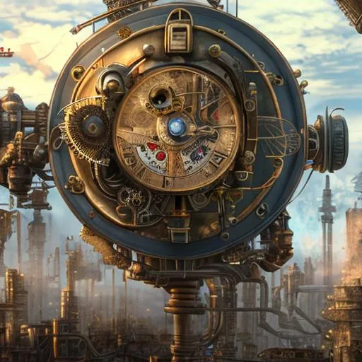 Prompt: steampunk, ozone molecule, high resolution, 16:9