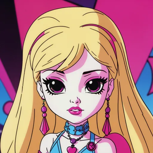 Prompt: 80s anime screenshot of Monster High 