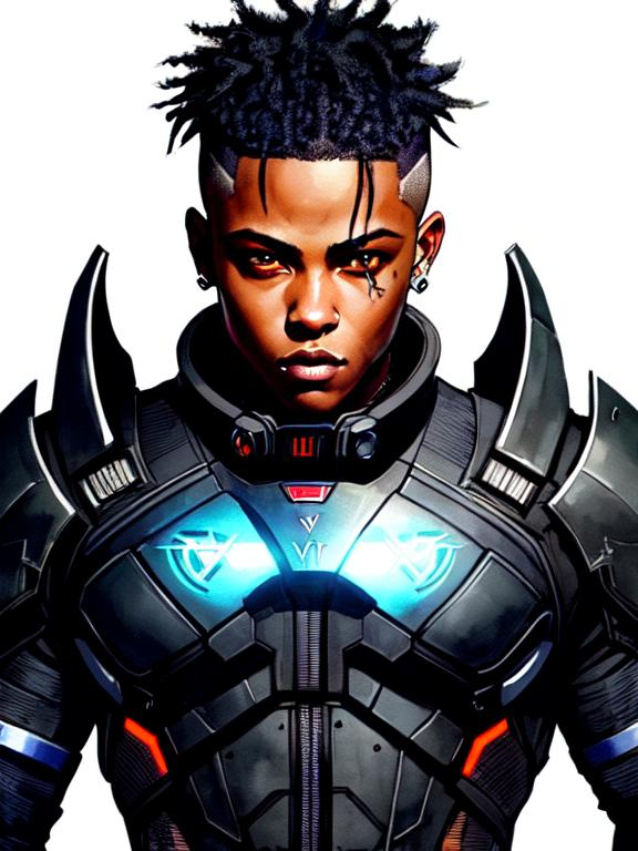 Xxxtentacion from Mass Effect, cyberpunk, full body,... OpenArt