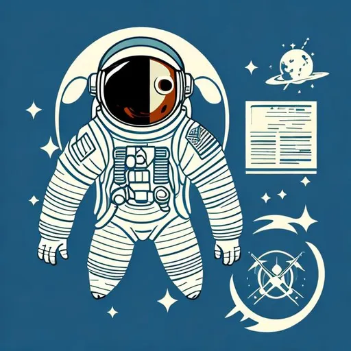 Prompt: 2d vector icon mini astronaut
