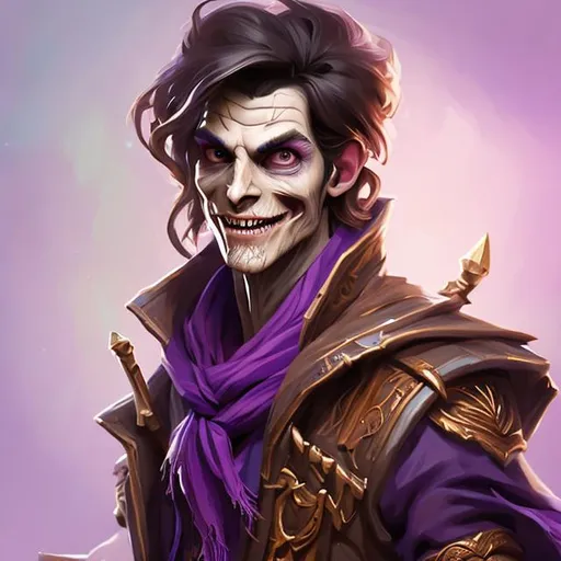 Prompt: Full body splash art of a sweet, youthful, expressive, smiling male undead zombie bard, mummified face, long black hair, skinny, plum purple noble clothes, D&D, dnd, fantasy, highly detailed, sharp focus, digital painting, trending on artstation, 4k, 8k, unreal engine