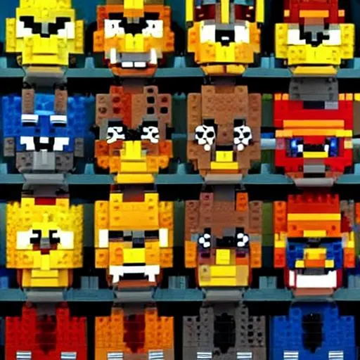 Prompt: lego fnaf set
