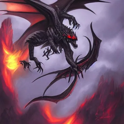 Prompt: demonic reaper dragon