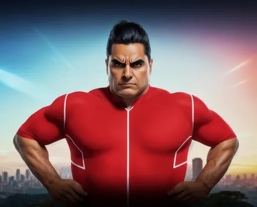 Prompt: Nikocado Avacodo as a super hero