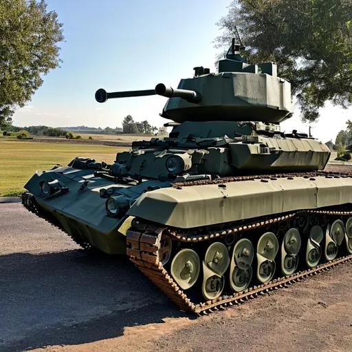 Prompt: A tank