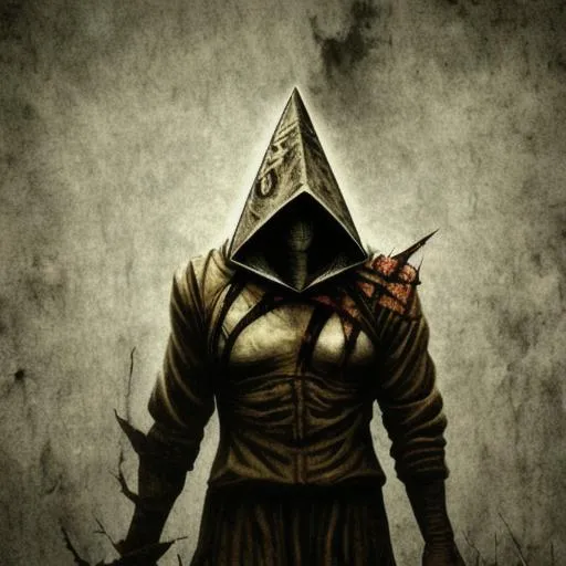 Prompt: Pyramid head from silent hill