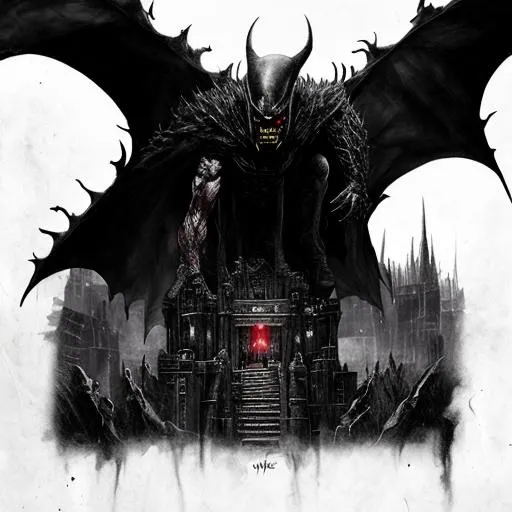 Prompt: arkhem knight, arkham asylum, dark night, fog, blood, highly detailed,  realistic 