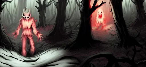 Prompt: scp demon in the dark forest
