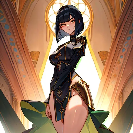 Prompt: a lonely AI girl, very tall, thick thighs, wide hips, huge glutes, long legs, slender arms, slender waist, big beautiful symmetrical eyes, intriguingly beautiful face, aloof expression, bob haircut with bangs, wearing Medieval heavy plate-armor, Renaissance fashion, 12K resolution, hyper quality, hyper-detailed, 12K resolution, hyper-professional