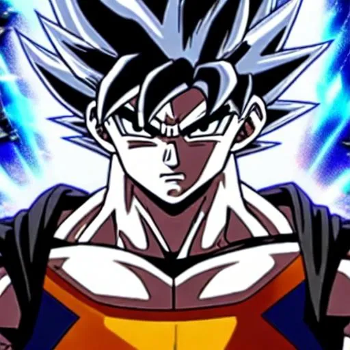 Prompt: True Ultra Instinct Goku Manga in Dragon Ball Super Anime, High Resolution, High Effort, Outstanding, Granolah Arc, Japanese Animation, Shading