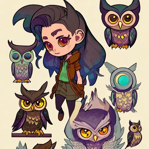 Prompt: Original character in the art style of The Owl House