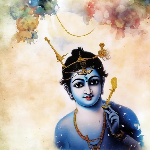 Prompt: Lord Krishna with me
