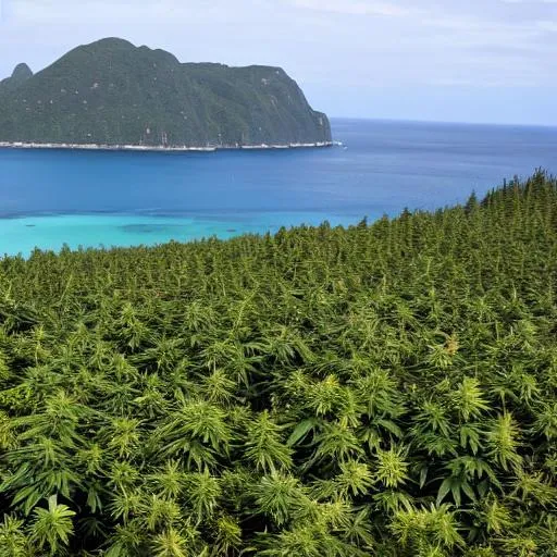 Prompt: island cannabis


