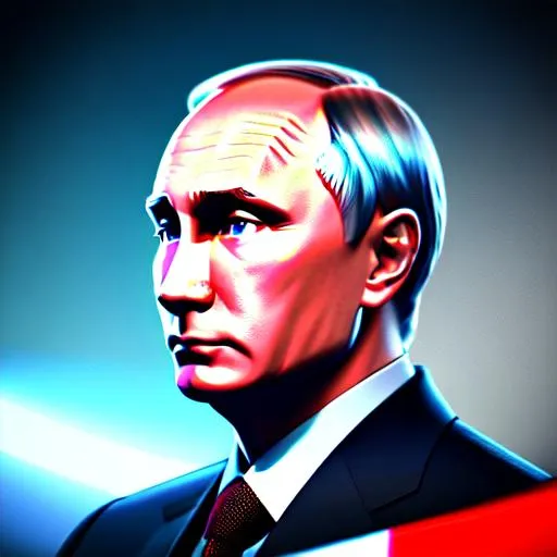Prompt: Presindent Putin speeching, masterpiece  with detailed face 4k, trending on artstation, octane render.