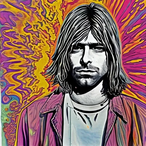 Prompt: Psychedelic Kurt Cobain
