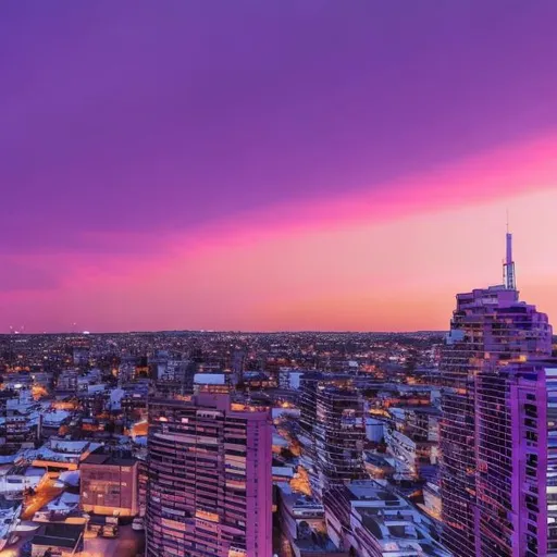 Prompt: A background image with sky in purple color and an apartment in Canada on the left 30% of the image. This is to be used as a website landing page. The sky is of color #7352c7
