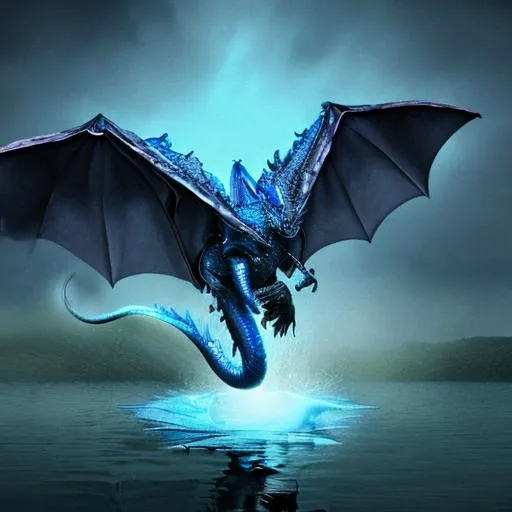 black and blue dragons