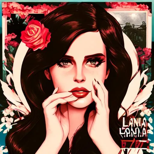 Prompt: lana del rey album cover