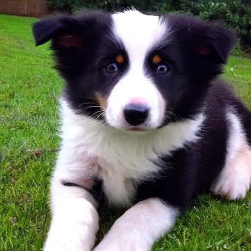 Prompt: pretty border collie puppys
