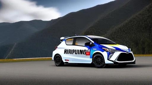 Prompt: 3d render of a toyota yaris Gazoo Racing style, rectilinear wide lens photo, very detailed, high quality resolution, octane render, shot with 16mm lens, hype photos, car in white at a mountain road, car looks like a rally car, front end has 2 mesh rectangular air intakes, much more aggressive style