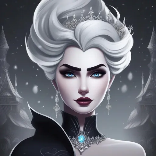 Prompt: evil dark elsa