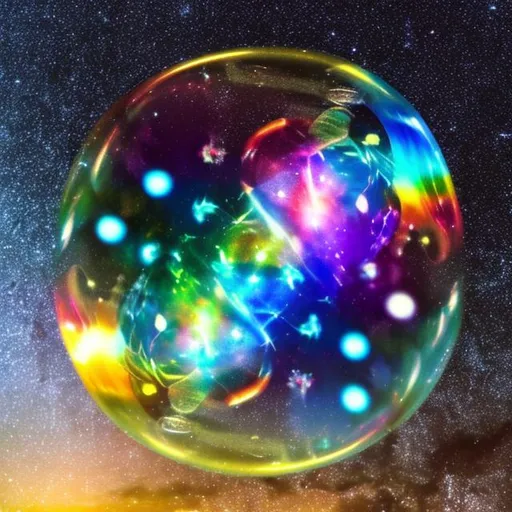 Prompt: The whole universe in a soap bubble