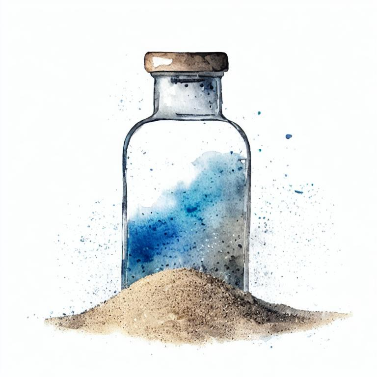 A vial of magical sand, with tiny, shifting sand dun... | OpenArt