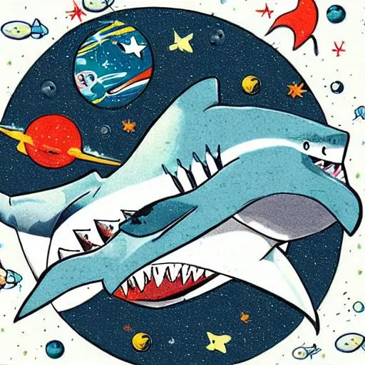 Prompt: Shark in Outer space