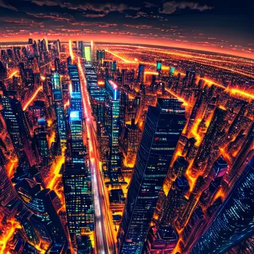 Prompt: Neon City at night long shot Neon  professional photograph of {scenery}, perfect viewpoint, highly detailed, wide-angle lens, hyper realistic, with dramatic sky, polarizing filter, natural lighting, vivid colors, everything in sharp focus, HDR, UHD, 64K