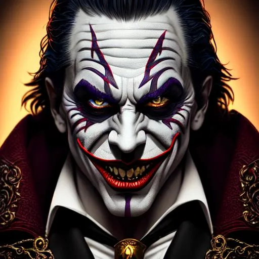 Prompt: fantasy, medieval, evil scary joker, man, ugly, dancing, UHD, 8k, high quality, ultra quality, perfect composition, trending art, trending on artstation, sharp focus, studio photo, intricate details, cinematic lighting, special effects, hyper realism, hyper realistic, Very detailed, high detailed face, high detailed eyes, full body, full view