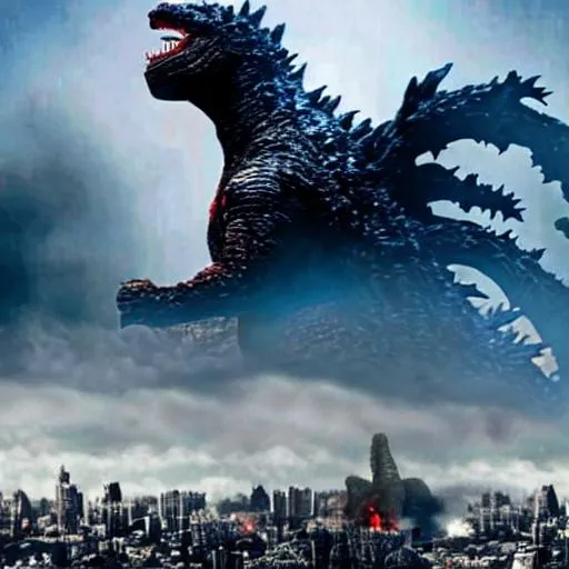 Prompt: godzilla bleeds