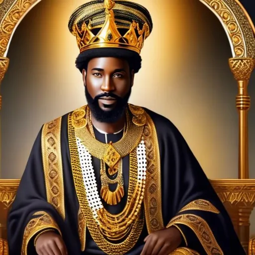 Prompt: african king of the bible 
