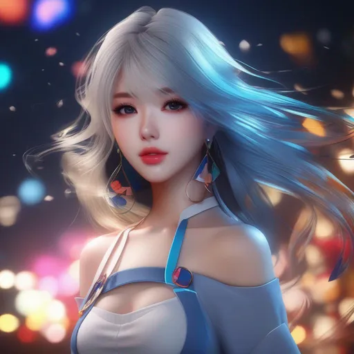 Prompt: 3d anime woman and beautiful pretty art 4k full HD rockstar