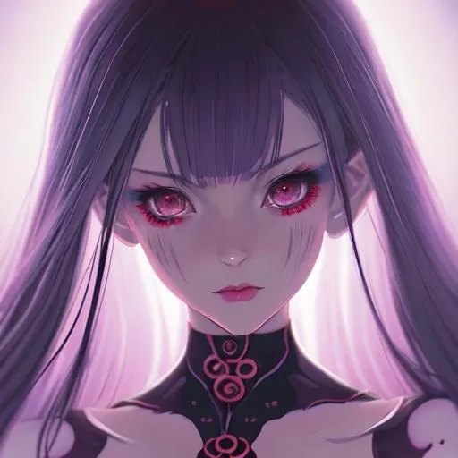 Prompt: beautiful girl, demon, anime Character Portrait, Looking At Camera, Symmetrical, Soft Lighting, Cute Big Circular Reflective Eyes, Pixar Render, Unreal Engine Cinematic Smooth, Intricate Detail, anime Character Design, Unreal Engine, Vintage Photography, Beautiful, Tumblr Aesthetic, Retro Vintage Style, Hd Photography, Hyperrealism, Beautiful Watercolor Painting, Realistic, Detailed, Painting By Olga Shvartsur, Svetlana Novikova, Fine Art, Soft Watercolor