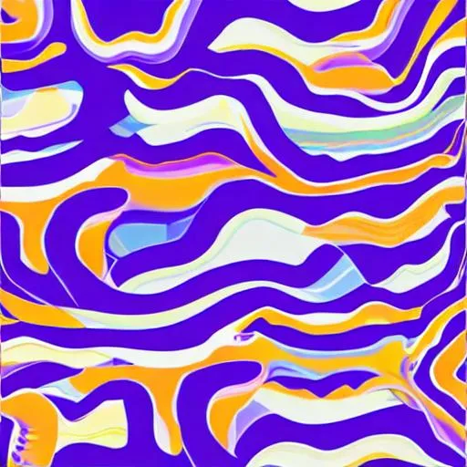 Prompt: Simple shapes art colors sketch abstract purple orange shapes waves white background
