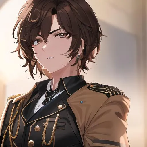 Prompt: 1male sheriff, short brown hair, highly detailed face, 8K, Insane detail, best quality, UHD, Highly detailed, insane detail, high quality