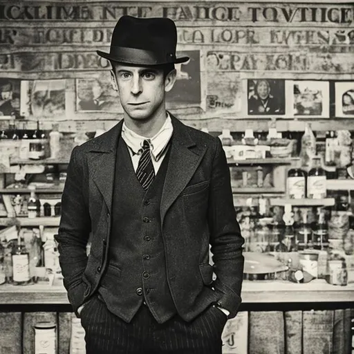 Prompt: Jeremy Strong as a prohibition era dilettante