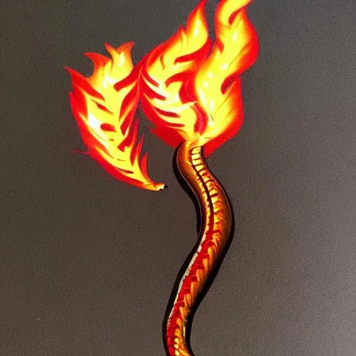 Prompt: flaming worm
