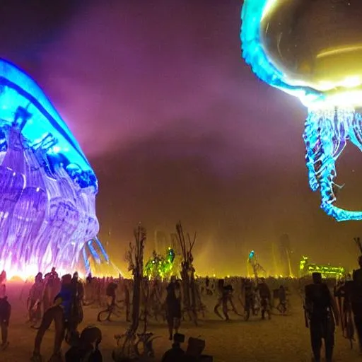 cyberpunk Jurassic park tron legacy giant jellyfish...