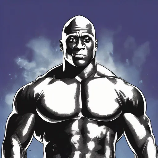 Prompt: Bobby Lashley
  illustrated by  Grant Morrison