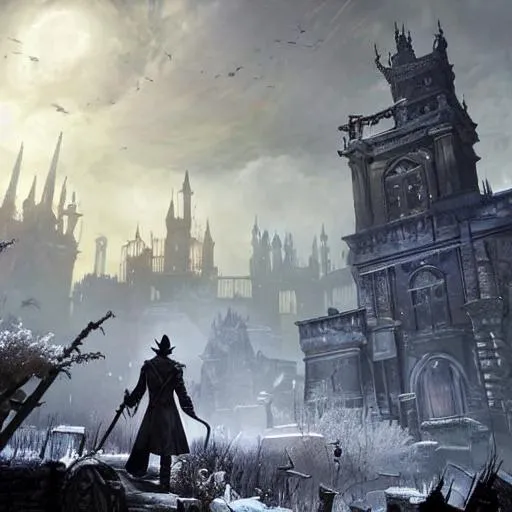 an entirely unique area in bloodborne, highly detail... | OpenArt