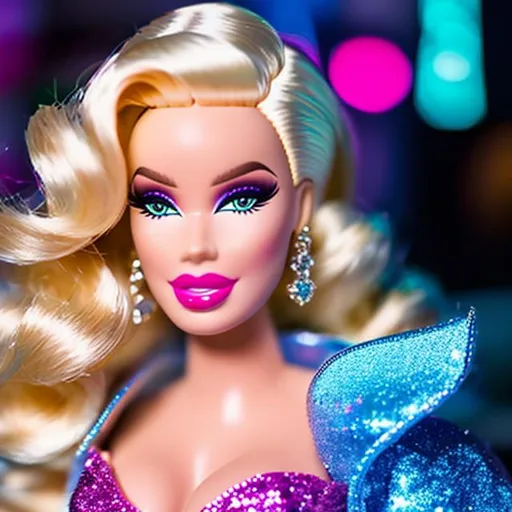 Prompt: Highest quality picture of Barbie as Amanda Lepore